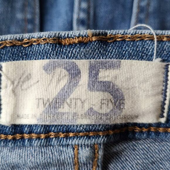 WE THE FREE Great Heights Mid Rise Distressed Fringe Frayed Hem Skinny Jeans 25 - Picture 8 of 12